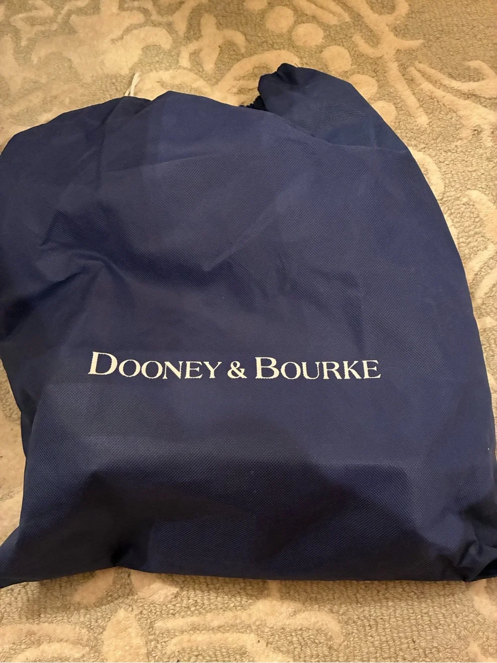 Dooney & Bourke Tan Logo Quilted Hobo with Cognac Trim Purse